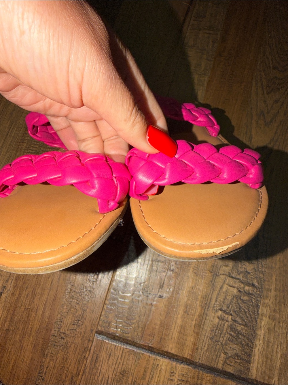 a new day Bright Pink Braided Double-Strap Slide Sandals - Picture 2 of 3